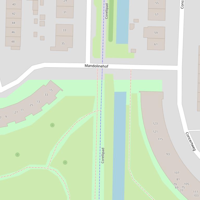 Kaart van het Corellipad.