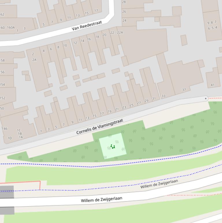 Kaart van  Cornelis de Vlamingstraat.