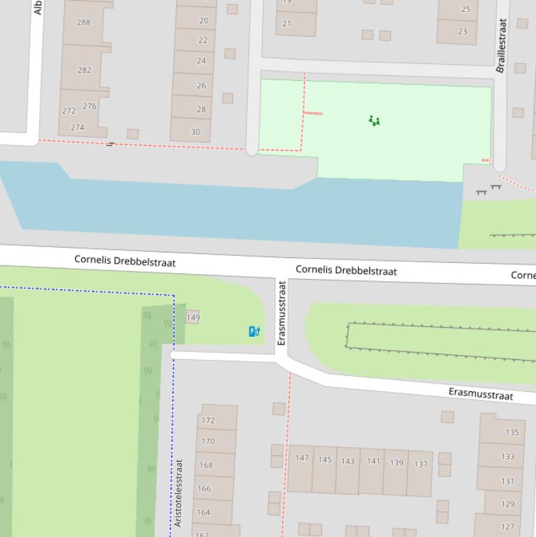 Kaart van de Cornelis Drebbelstraat.