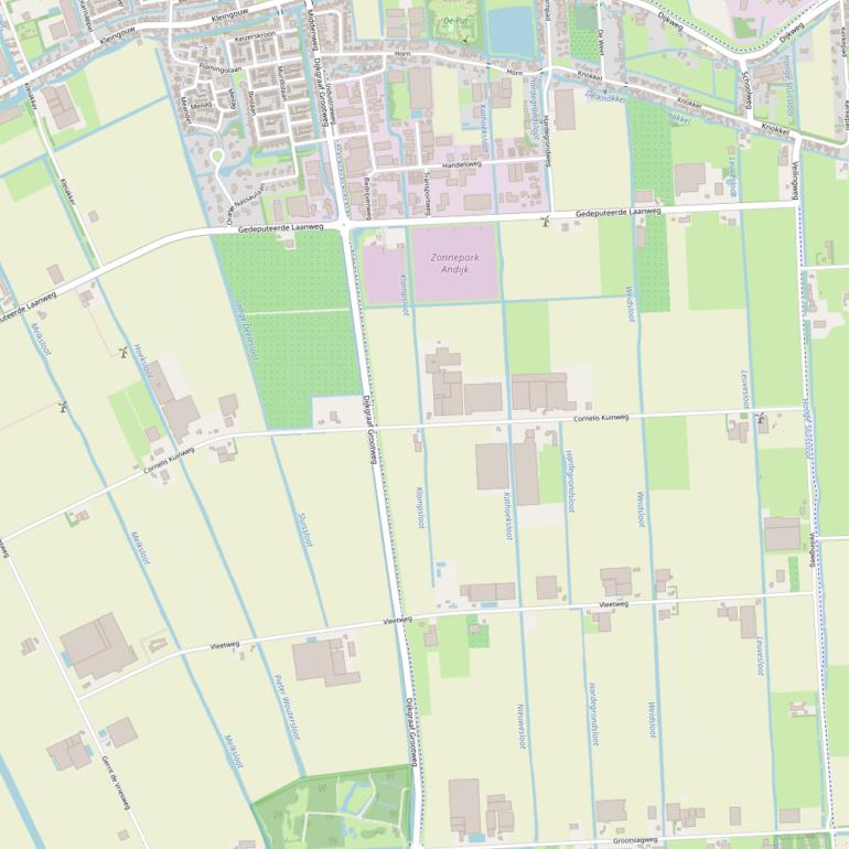 Kaart van de Cornelis Kuinweg.