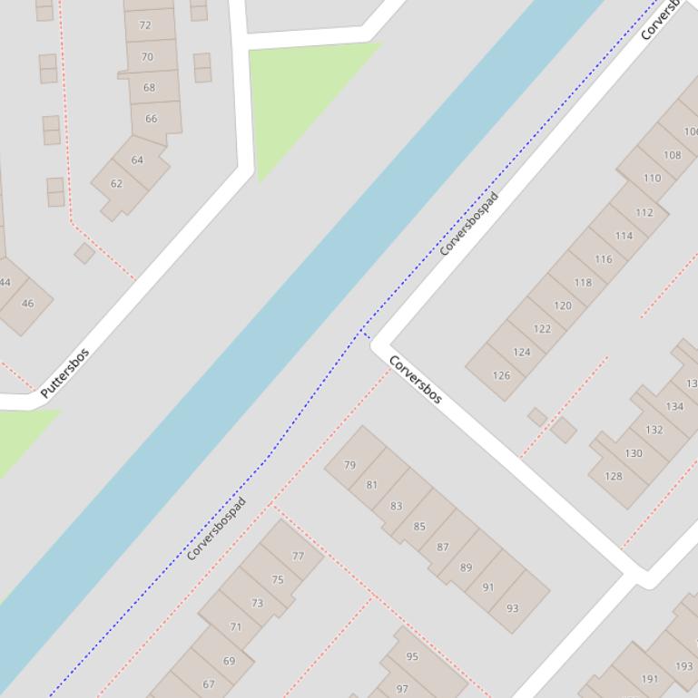 Kaart van het Corversbospad.