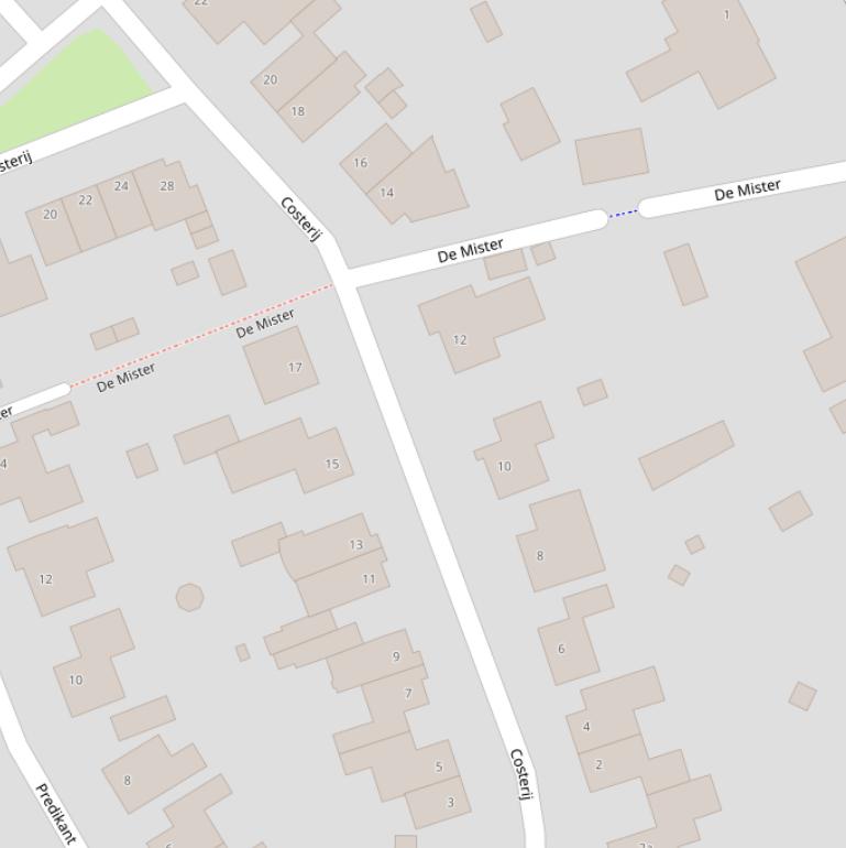 Kaart van  Costerij.