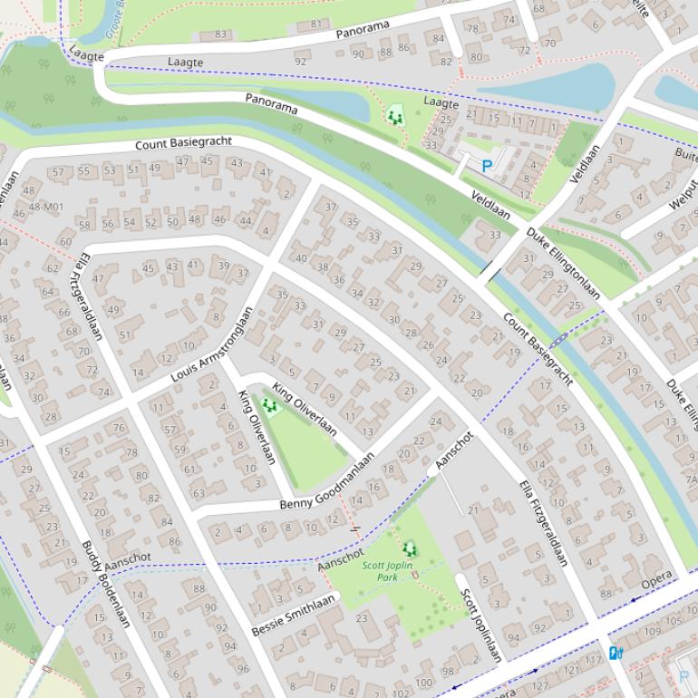 Kaart van de Count Basiegracht.
