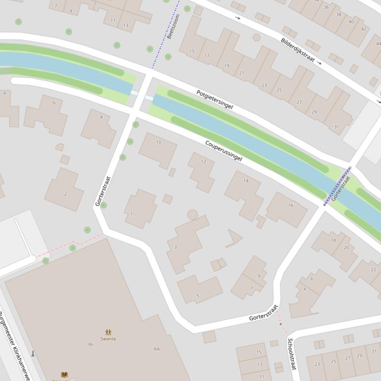 Kaart van de Couperussingel.