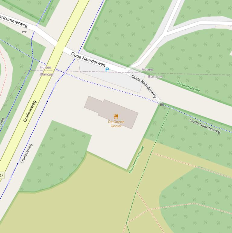 Kaart van de Crailoseweg.