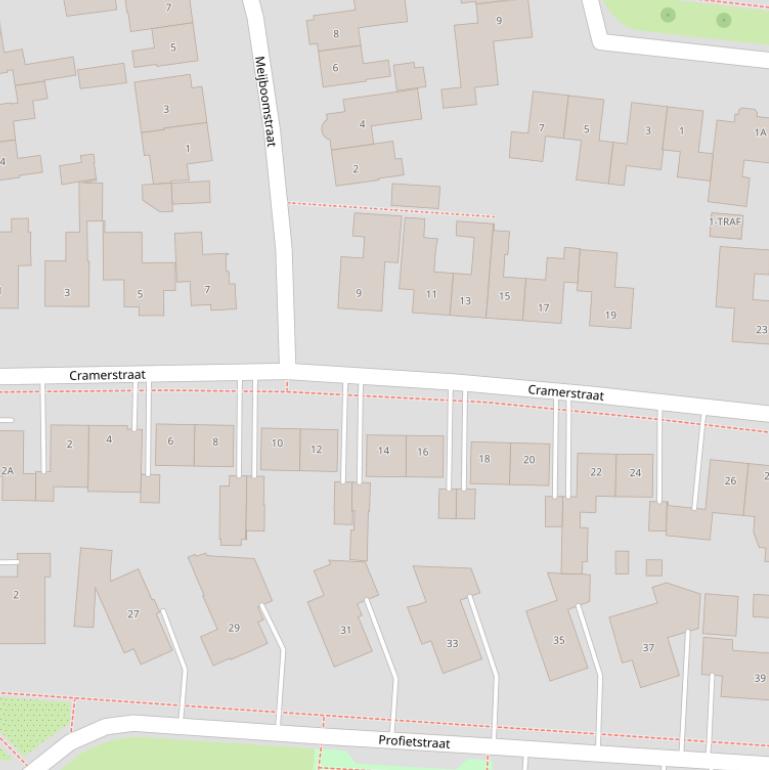 Kaart van de Cramerstraat.