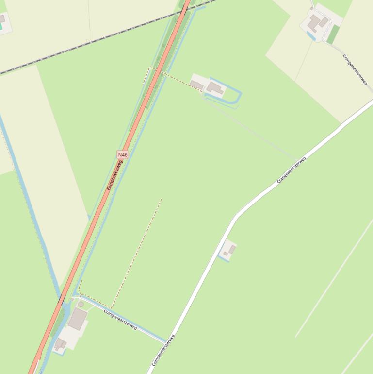 Kaart van de Crangeweersterweg.