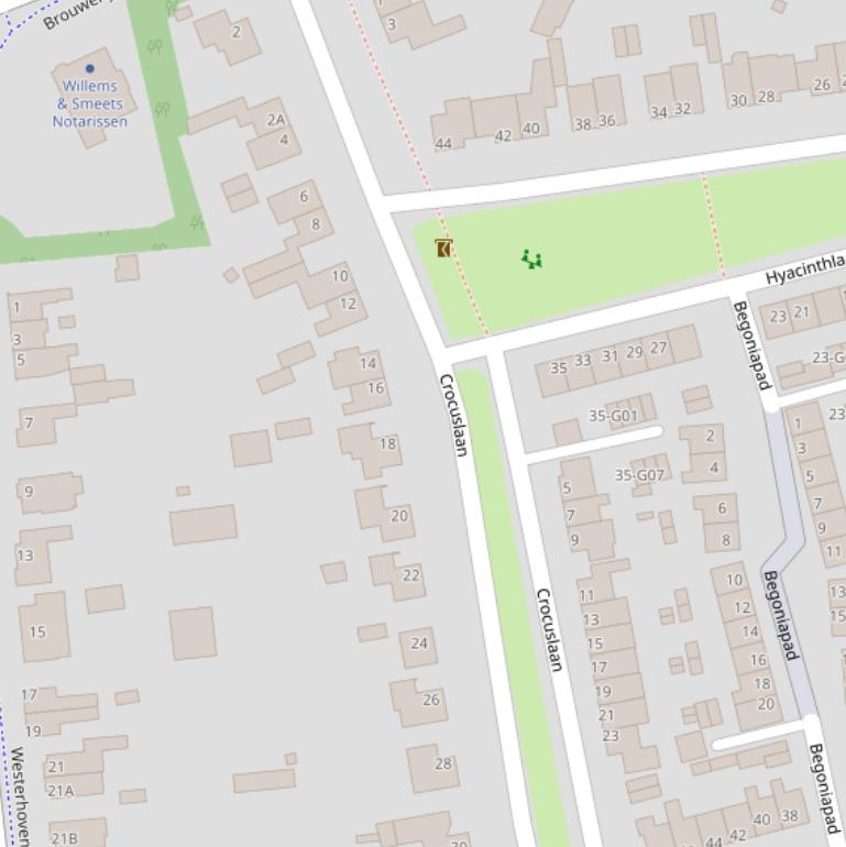 Kaart van de Crocuslaan.