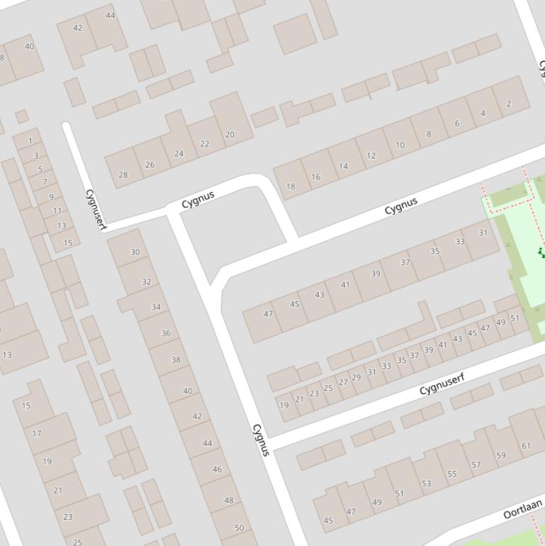 Kaart van het Cygnuserf.