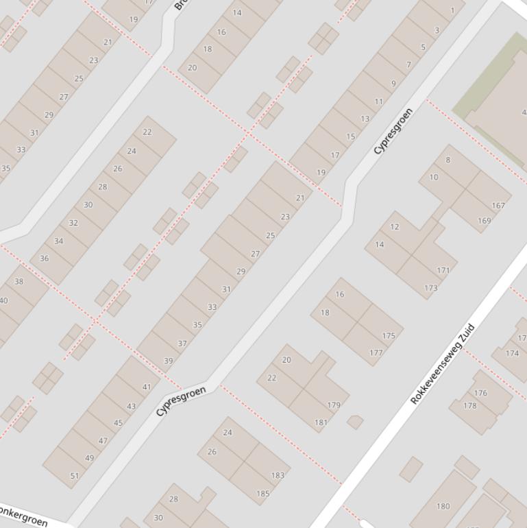 Kaart van  Cypresgroen.