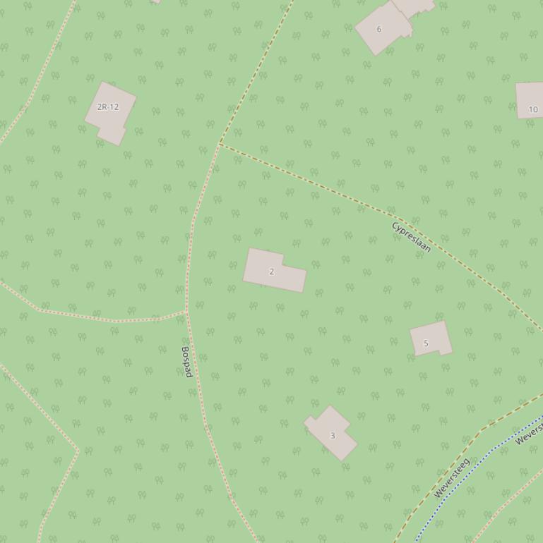 Kaart van de Cypreslaan.