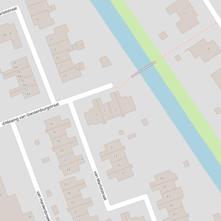 Kaart van de d’Ablaing van Giessenburgstraat.