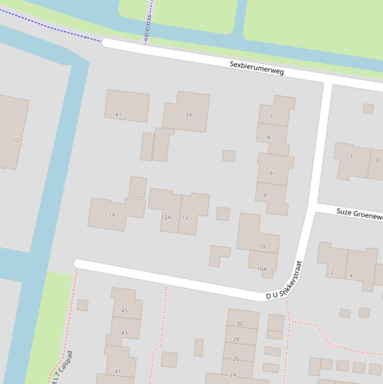 Kaart van de D U Stikkerstraat.