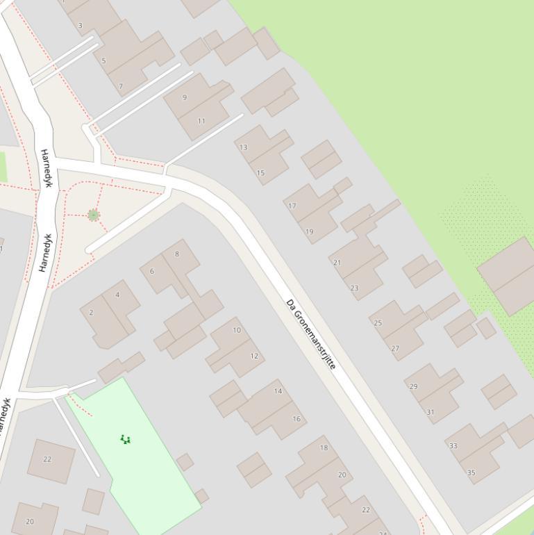 Kaart van  Da Gronemanstrjitte.