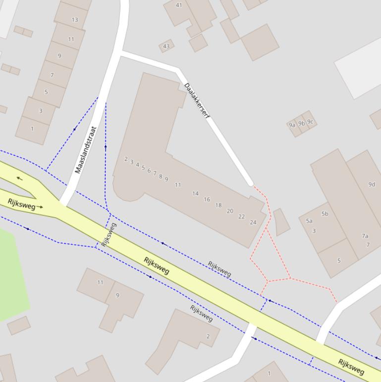 Kaart van het Daalakkerserf.