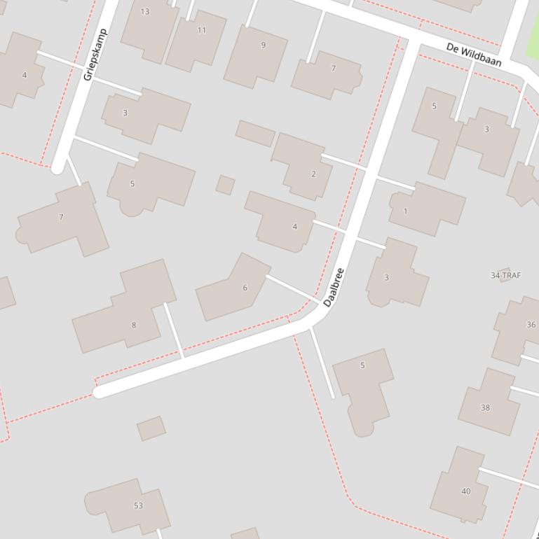 Kaart van  Daalbree.