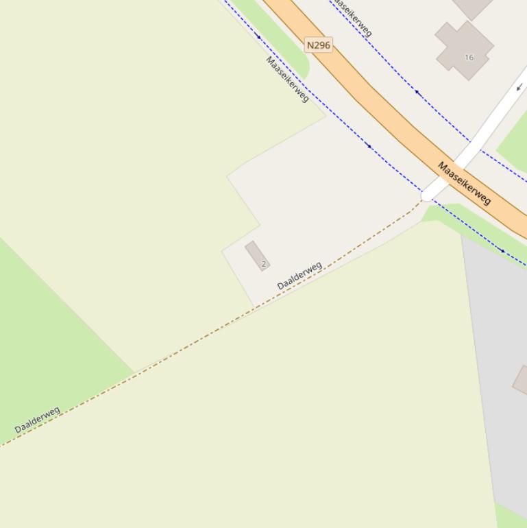 Kaart van de Daalderweg.