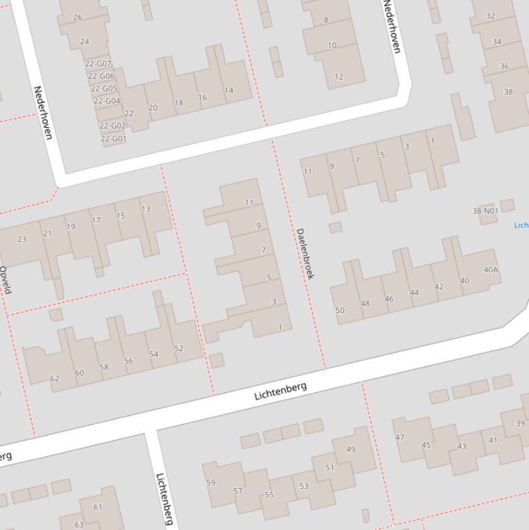 Kaart van  Daelenbroek.