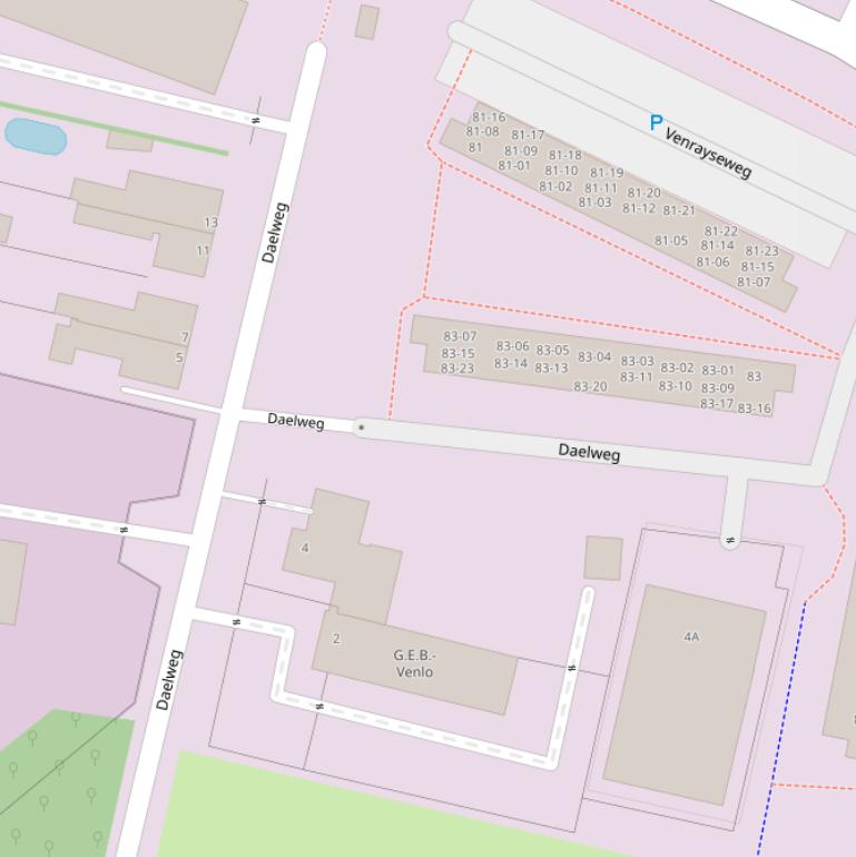 Kaart van de Daelweg.