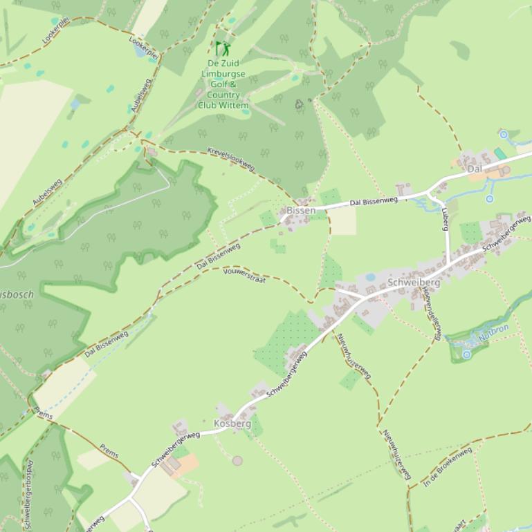 Kaart van de Dal Bissenweg.