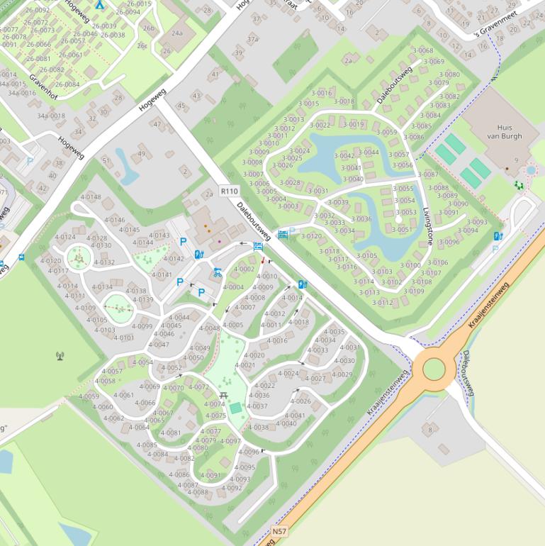 Kaart van de Daleboutsweg.