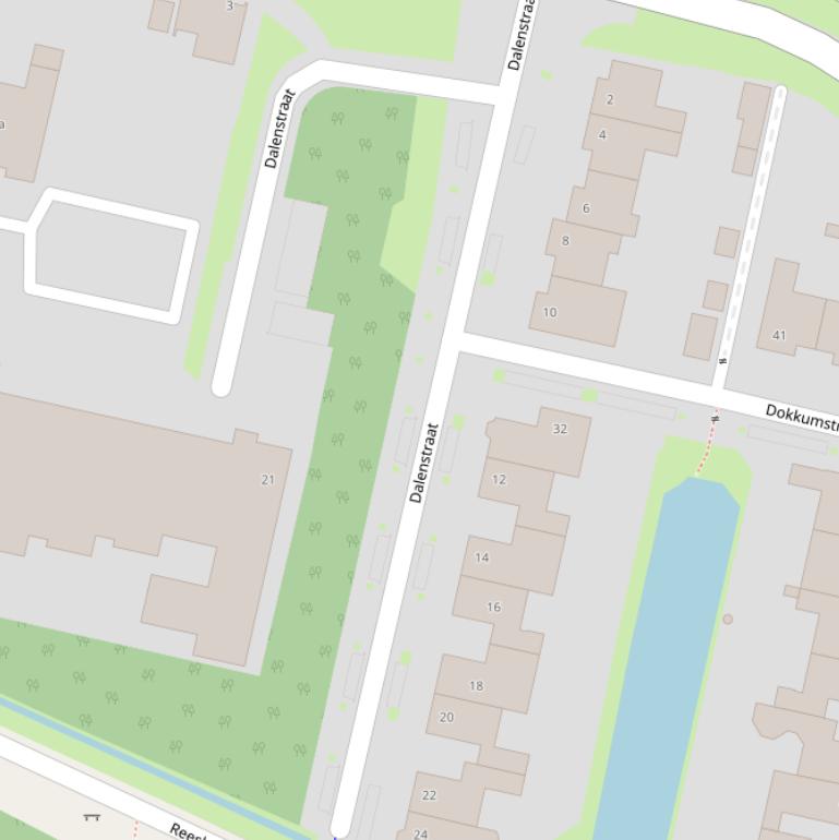 Kaart van de Dalenstraat.