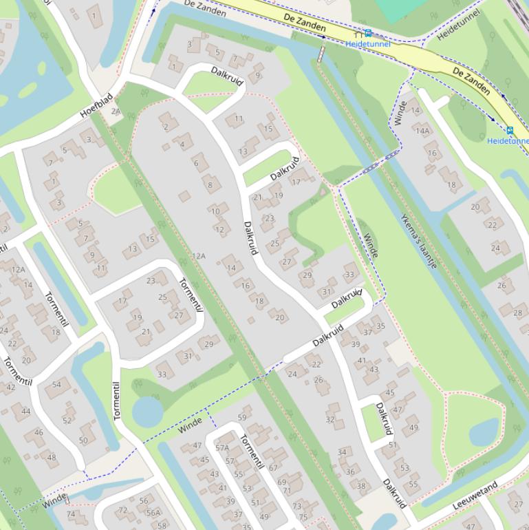 Kaart van  Dalkruid.