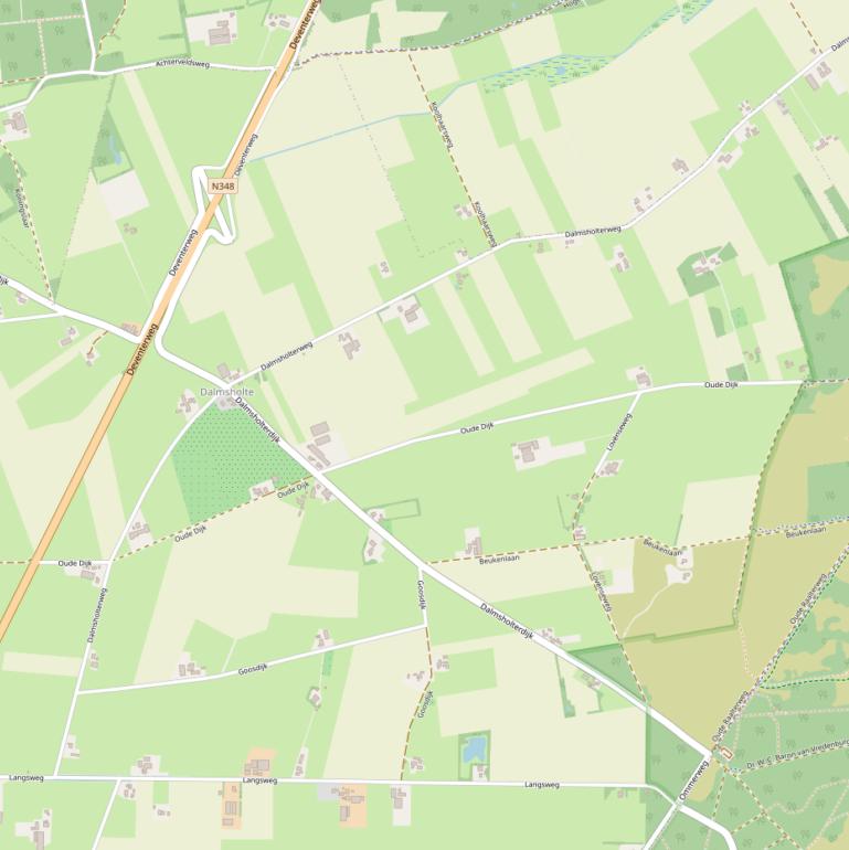 Kaart van de Dalmsholterweg.