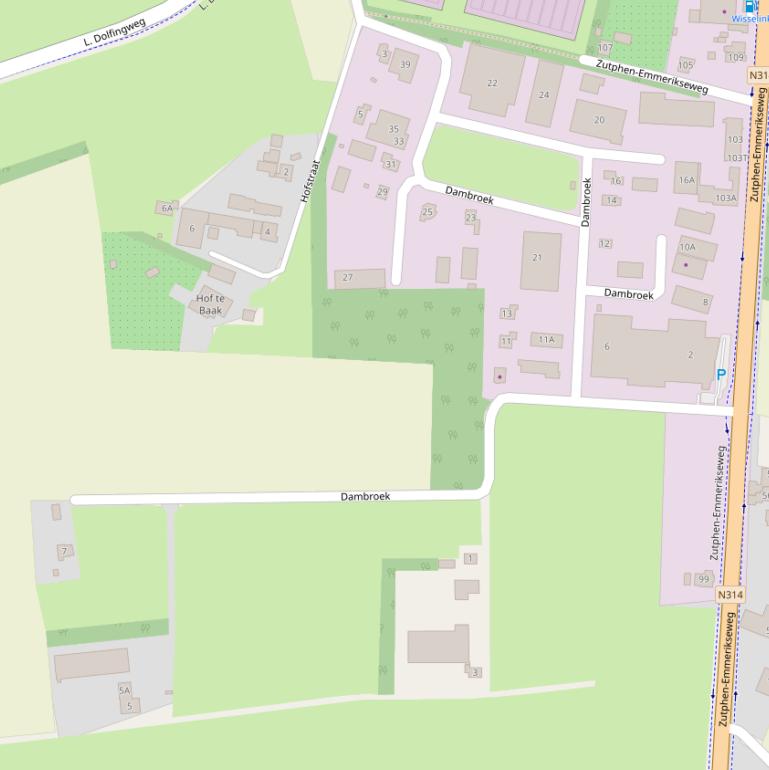 Kaart van  Dambroek.