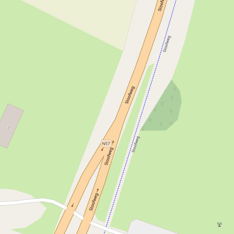 Kaart van de Dammenweg.