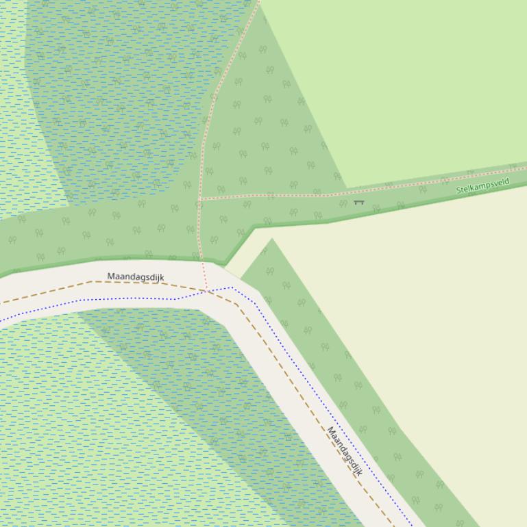 Kaart van de Dammerweg.