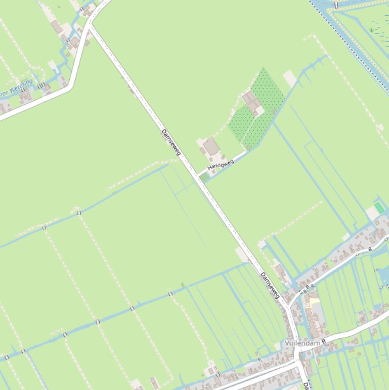 Kaart van de Damseweg.