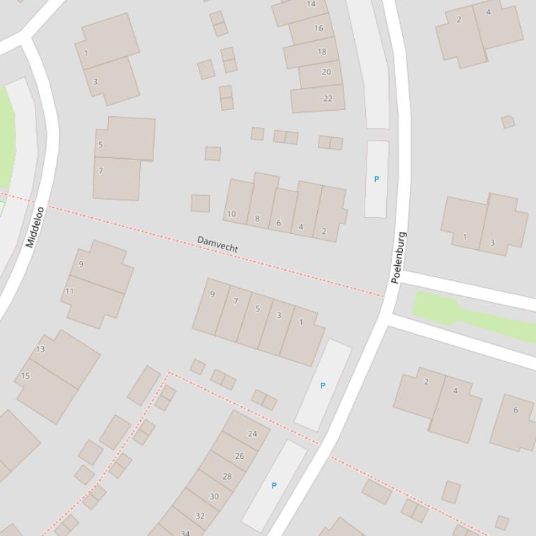 Kaart van  Damvecht.