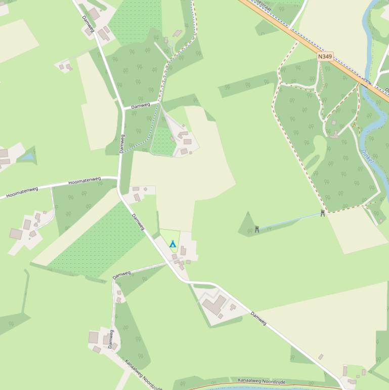 Kaart van de Damweg.