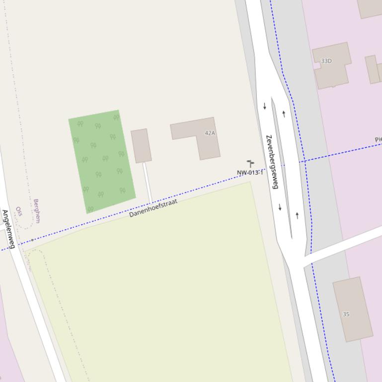 Kaart van de Danenhoefstraat.