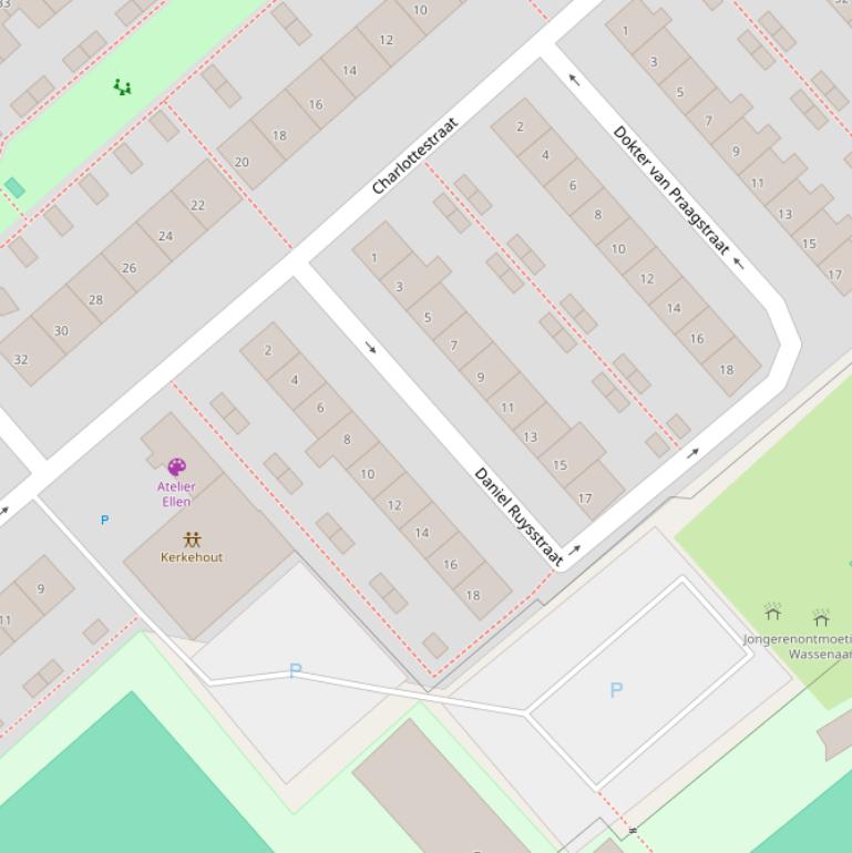 Kaart van de Daniel Ruysstraat.