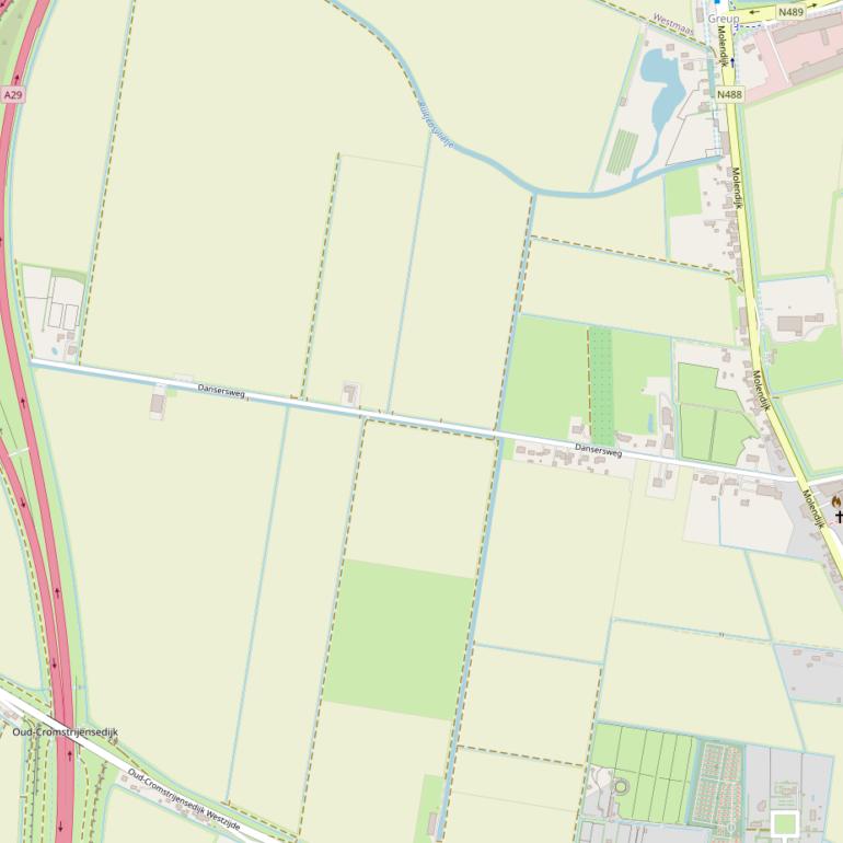 Kaart van de Dansersweg.