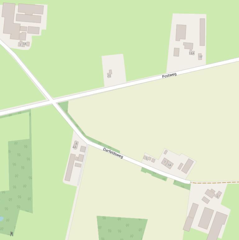 Kaart van de Darfeldsweg.