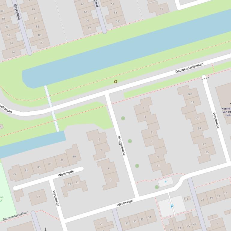 Kaart van de Dauwendaelselaan.