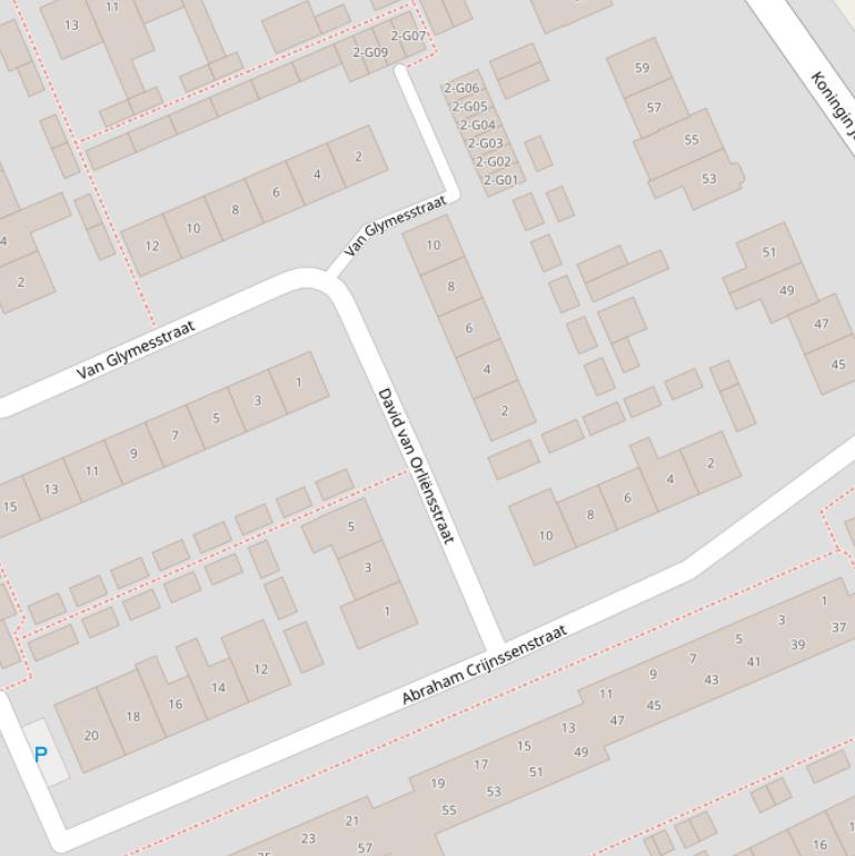 Kaart van de David van Orliënsstraat.