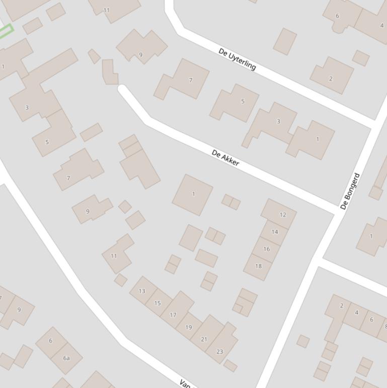 Kaart van  De Akker.