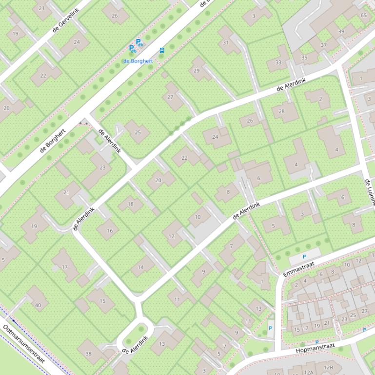 Kaart van  de Alerdink.