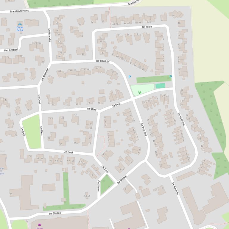 Kaart van  De Baander.