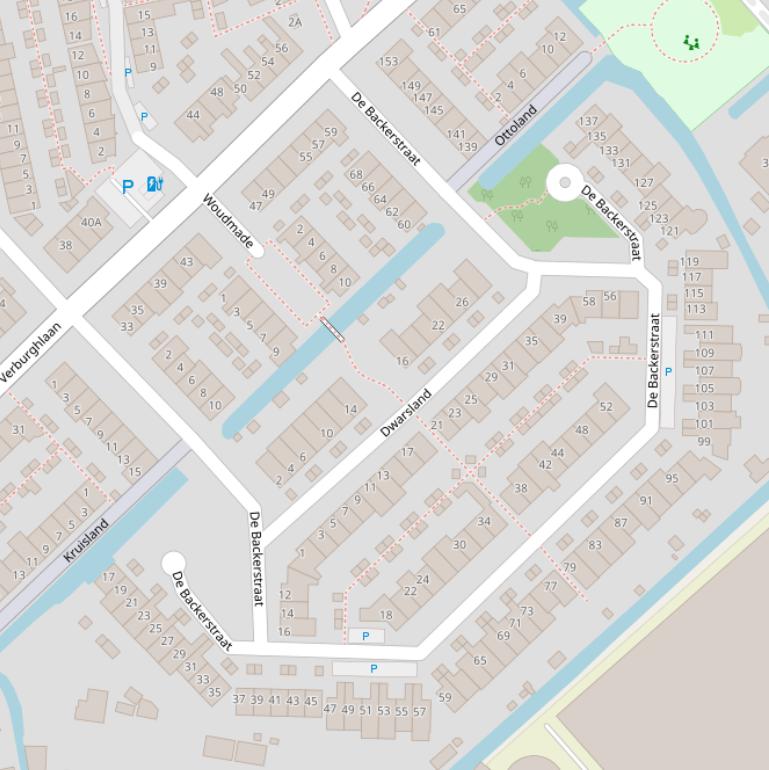 Kaart van  De Backerstraat.