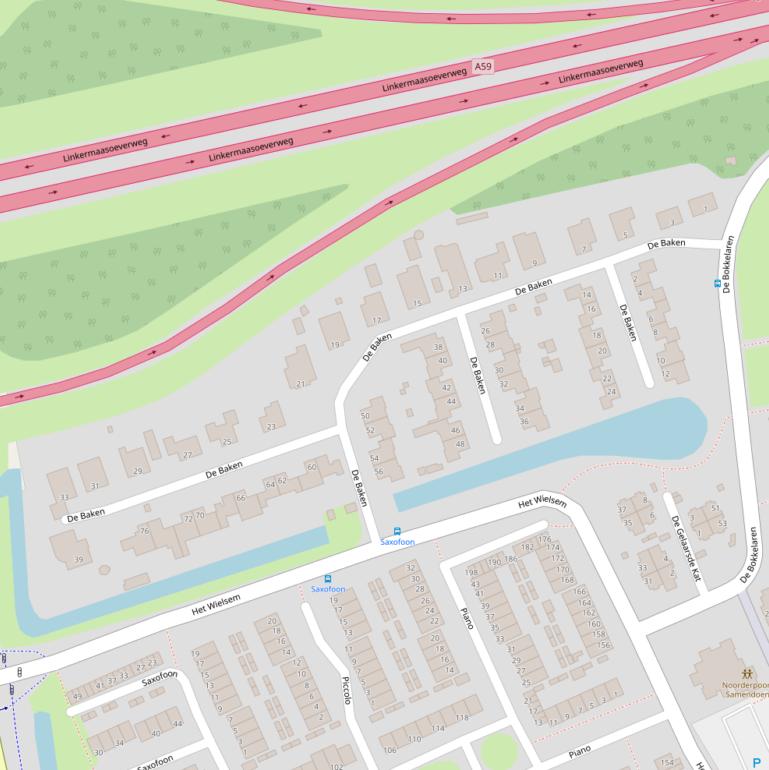 Kaart van  De Baken.