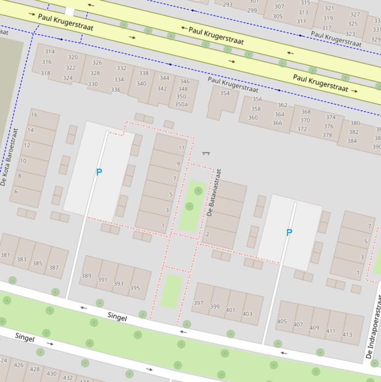 Kaart van  De Bataviastraat.