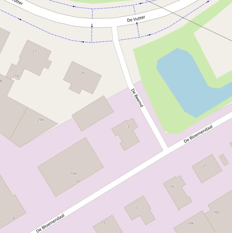 Kaart van  De Beemd.