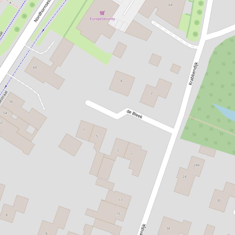 Kaart van  de Bleek.