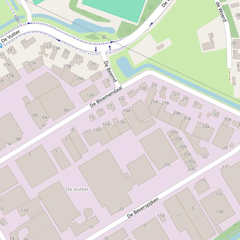 Kaart van  De Bloemendaal.