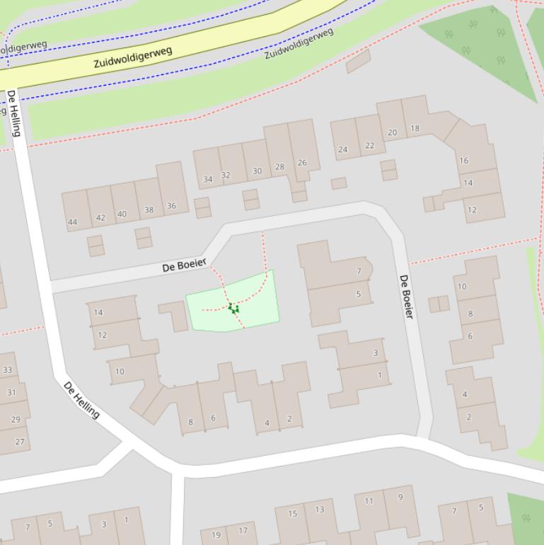Kaart van  De Boeier.